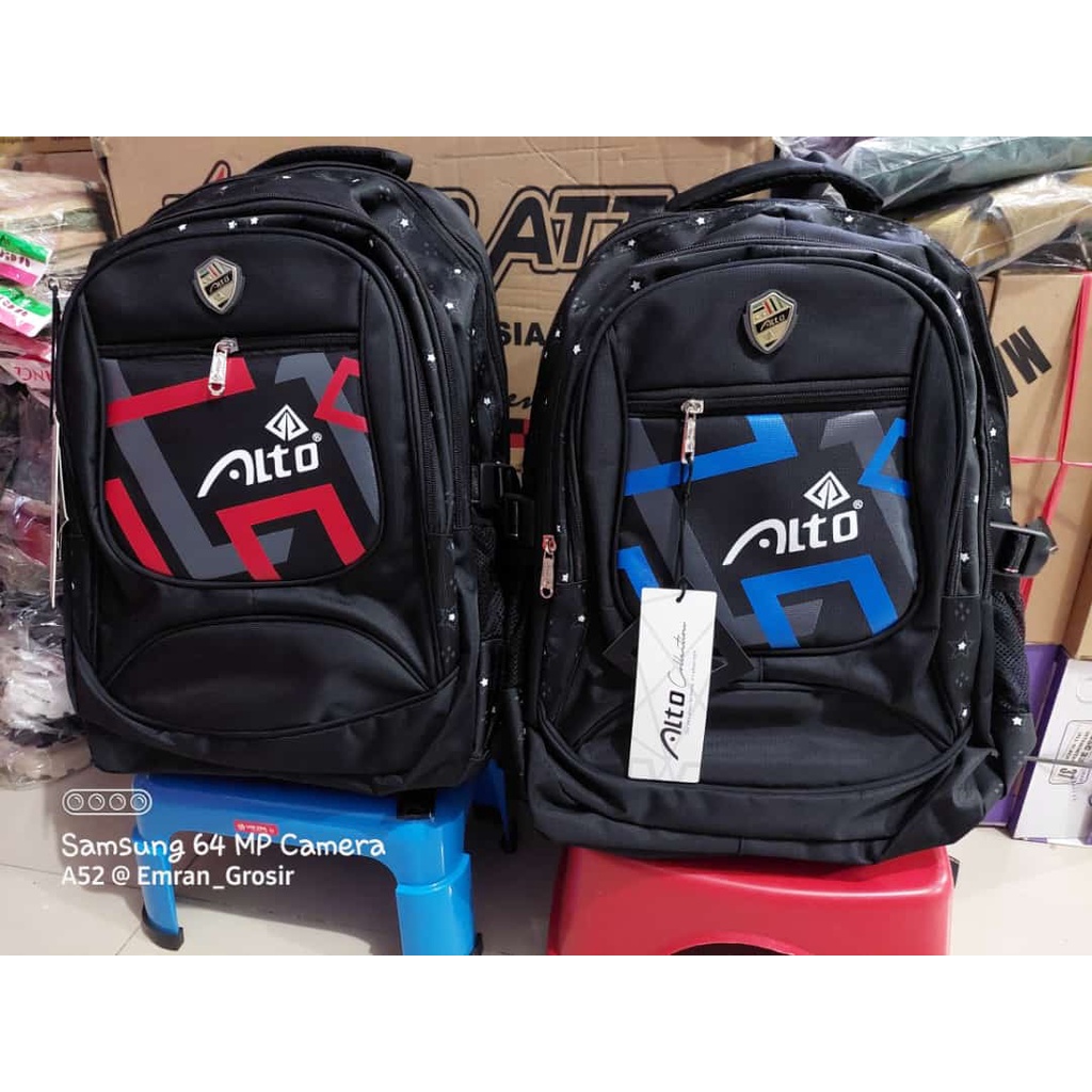 Tas Ransel Alto Original/Tas Alto Cewek Cowok Original free Rain Cover/Tas Ransel Sekolah Anak SD SM