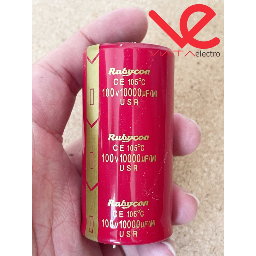 KAPASITOR ELCO 10000UF 100V RUBYCON ORIGINAL CAPACITOR ELKO KAPASITOR 10.000UF 100 V