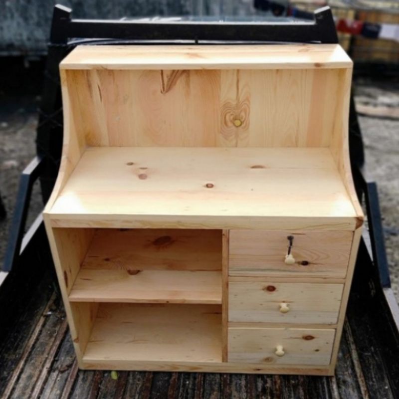 meja kasir kayu jati belanda