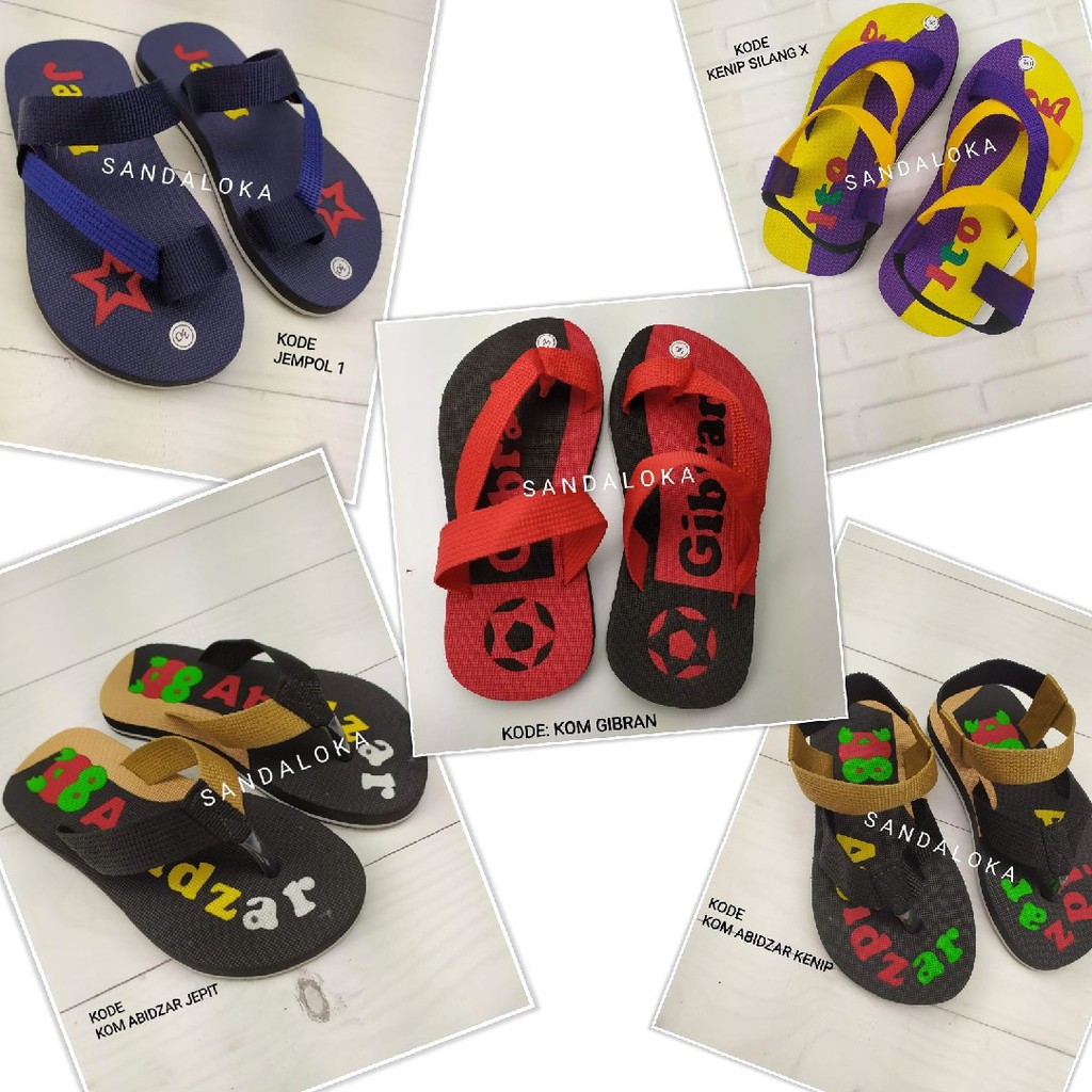 [PO] Sandal Nama | custom nama | sandal wudhu nama | Sandal anak TK SD SMP | sandal sekolah