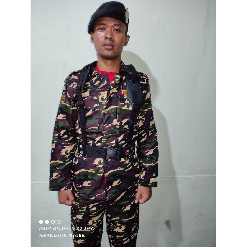 seragam PDL banser san Pdl paket lengkap. (Pdl kopel baret emblem dan dahrem)