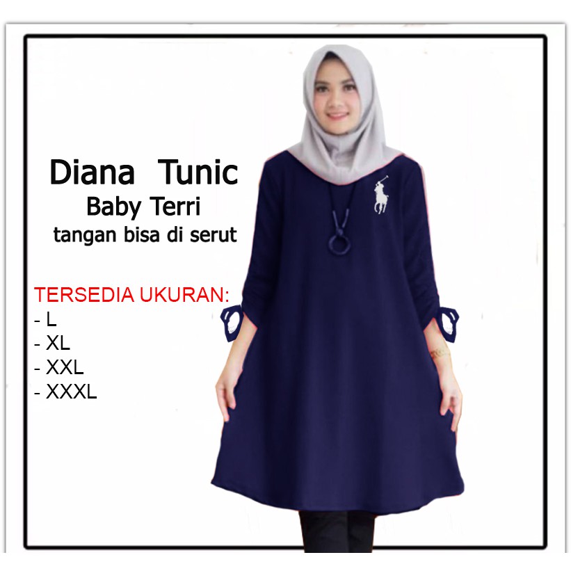 Diana Tunik - Logo Smile (LS) - Ukuran L-3XL - Matt Baby Terri