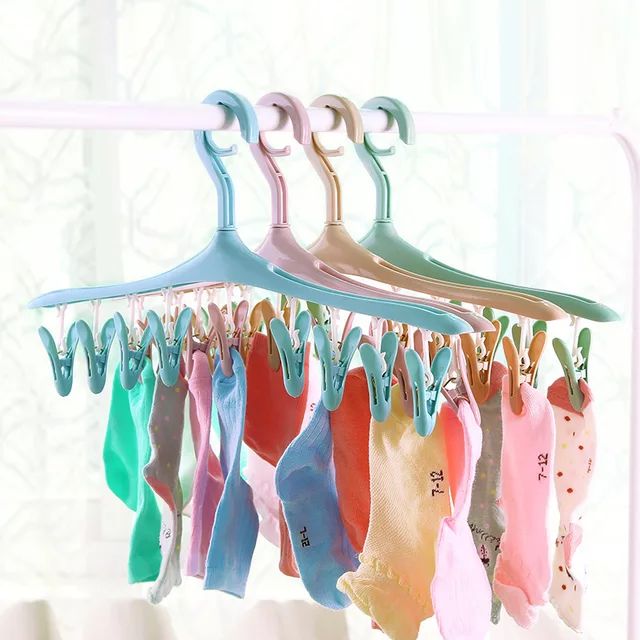 Smartchoice Gantungan Baju 8in1 / Hanger Baju Kaos Kaki 8 in 1 /Jepitan Baju Multifungsi 8 Jepitan