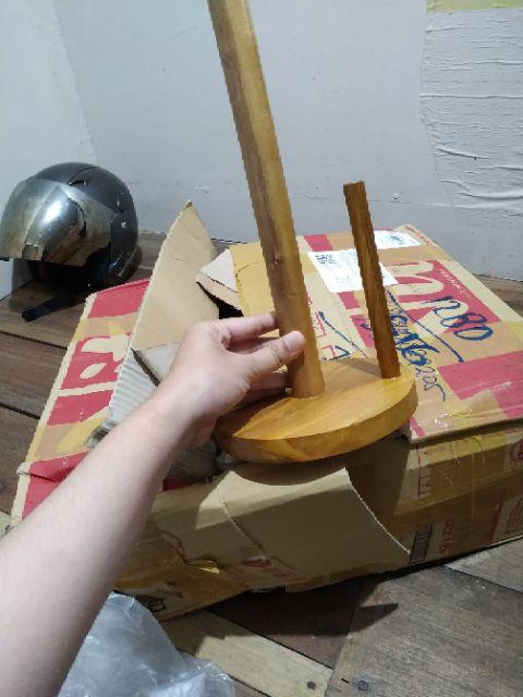 Tempat Tissue Gulung Tisu Roll Tissue Dapur Kayu