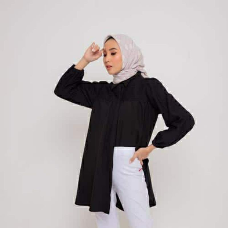 Atasan wanita kemeja tunik m tunic lace dauky chantily colection