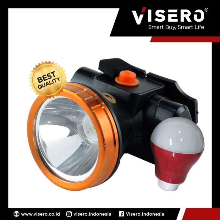 Senter Kepala Kecil 35W Cahaya Putih Bonus Lampu LED 7W (VHL-0235AWL)