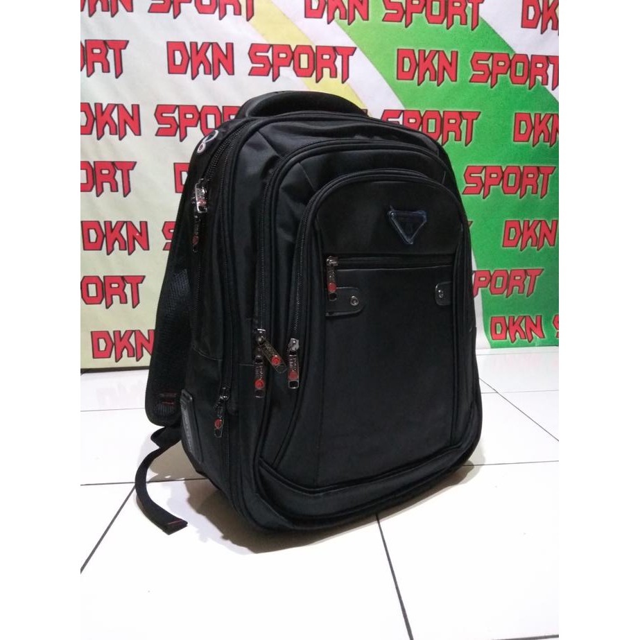Tas Ransel Polo Line Backpack Laptop Import - Hitam