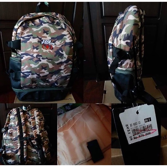 Backpack no fear - military camo ( original )