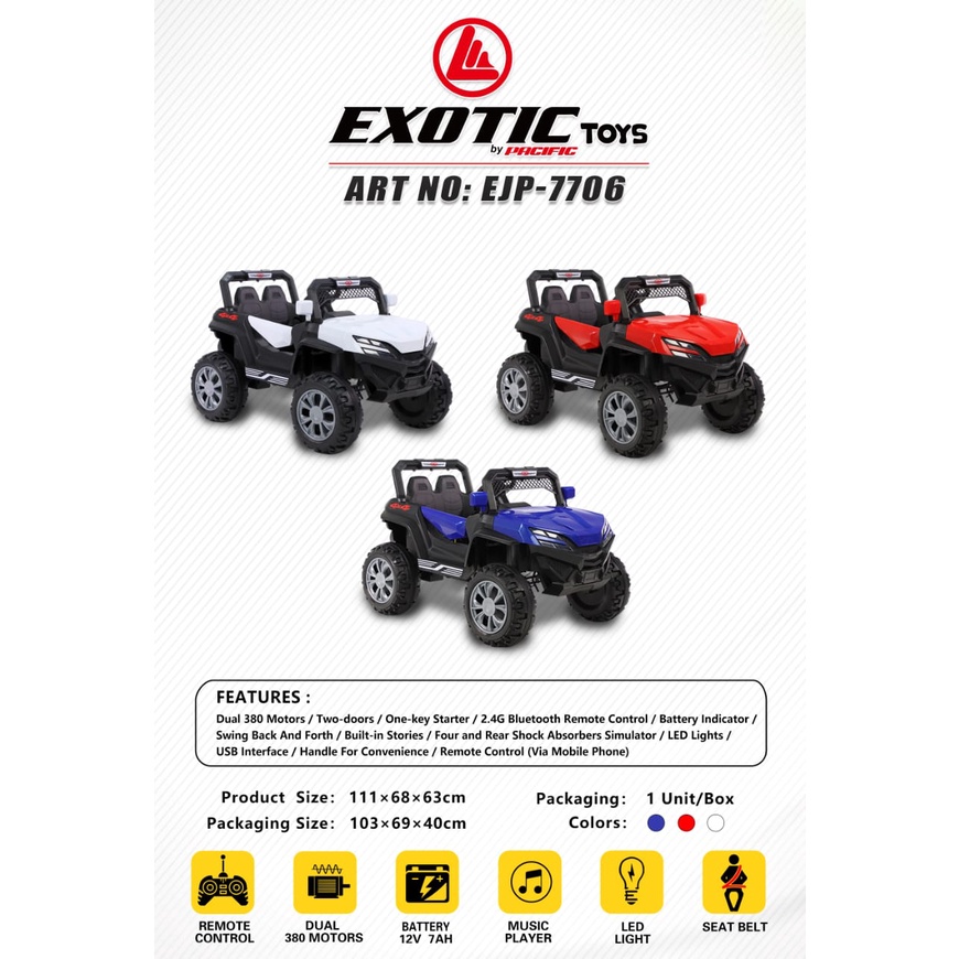 MOBIL ACCU EXOTIC JEEP EJP-7706 MOBIL AKI ANAK