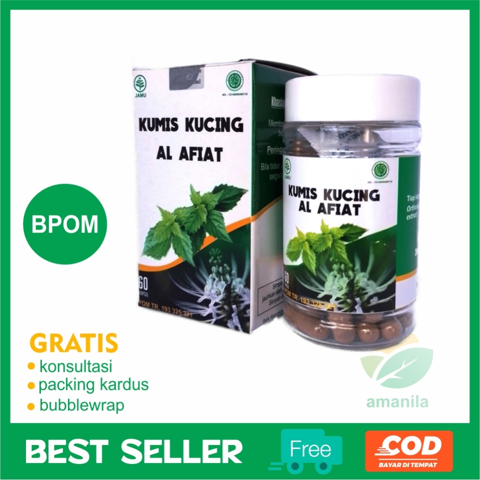 Herbal Kumis Kucing Capsul | Kumis Kucing Herbal | Kapsul Kumis Kucing Asli BPOM | Herbal Batu Ginja