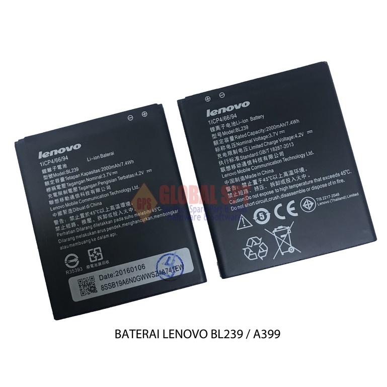 BATERAI LENOVO BL239 / BATERE A399 / BATRE