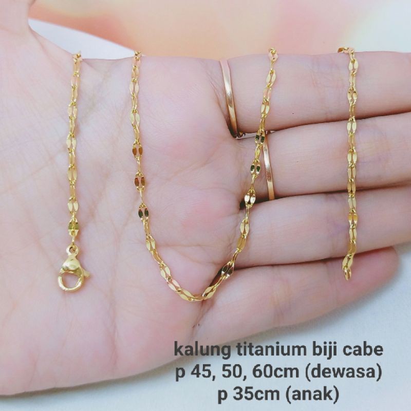 (COD) Kalung Titanium Wanita dan Anak Anti Karat Aksesoris Fashion Perhiasan Premium - T022