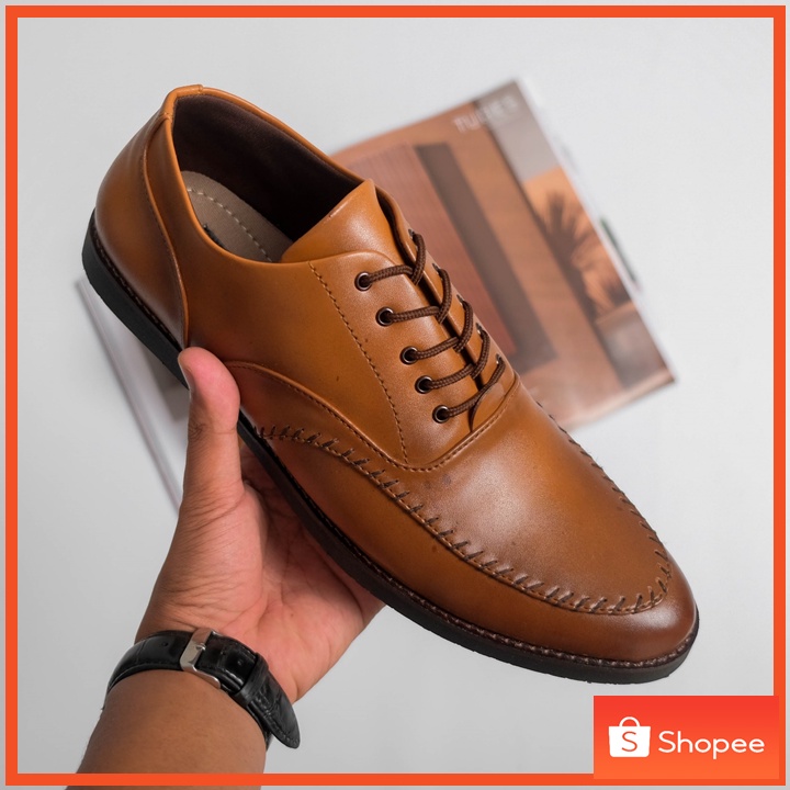 Bolton Brown - Sepatu Formal Pria Pantofel Pantopel Pantofel Kasual Kulit Tali Kerja Kuliah Kantor