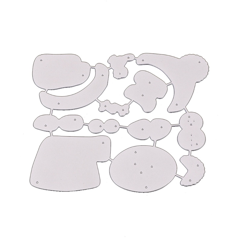 Cetakan Stensil Cutting Dies Motif Beruang Natal Bahan Metal Untuk Scrapbook / Craft DIY