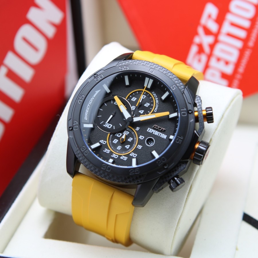 JAM TANGAN PRIA EXPEDITION EXP 6810 E 6810 E6810 RUBBER ORIGINAL GARANSI RESMI 1 TAHUN