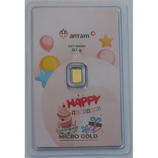 Logam Mulia Antam Hartadinata Gift Series Happy Birthday 0.1 Gram
