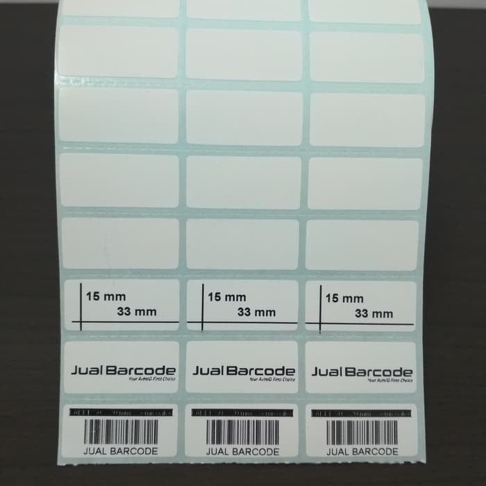 

LABEL PRINTER BARCODE 33X15MM - 33X15 MM - 3 LINE SEMICOATED ISI 10000