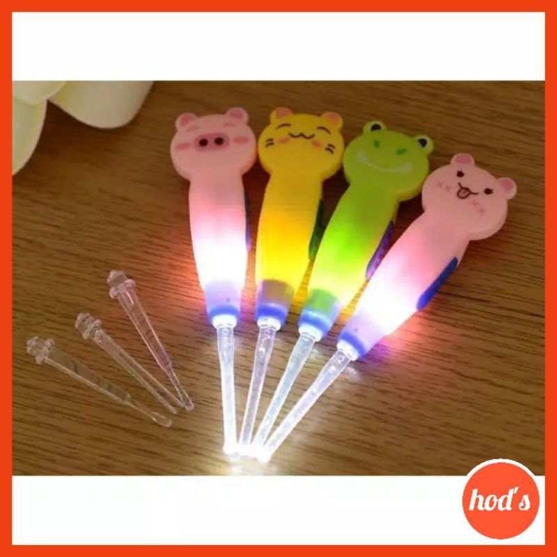Pembersih Telinga LED / Earpick Flashlight / Korek Kuping Lampu Anak Karakter
