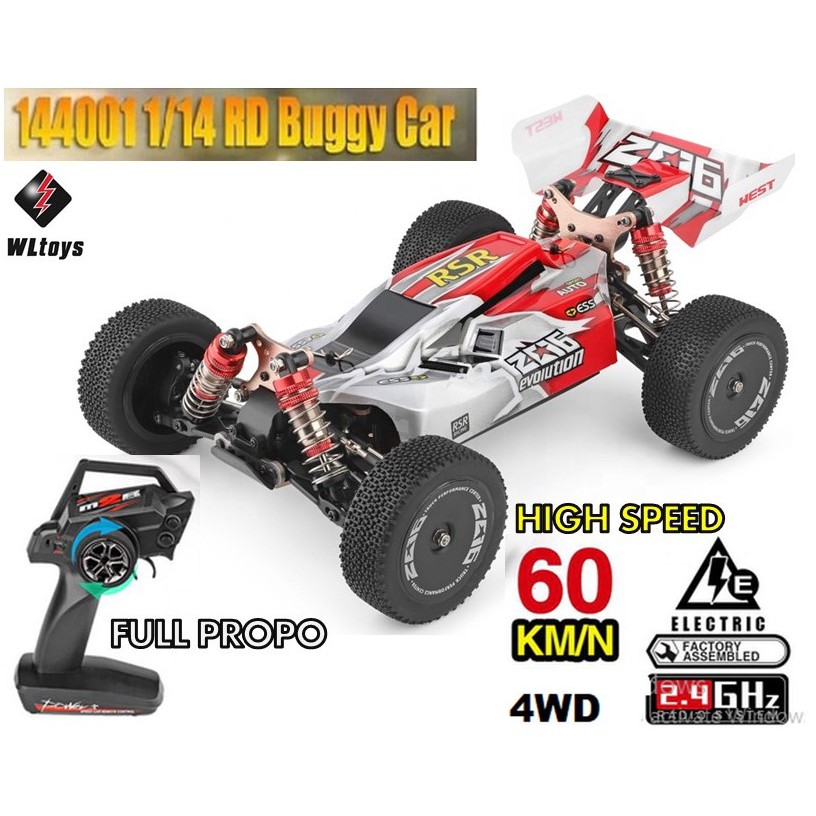 WLToys 144001 RC Car Buggy 4WD Metal Chassis RTR Full Propo