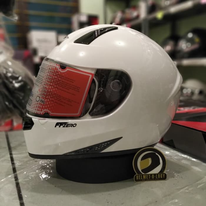 Helm Full Face RSV FFZERO White Glossy Putih Glossy