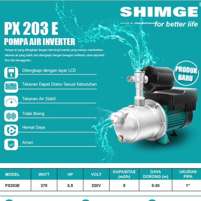 SHIMGE PX 203 E horisontal multistage inverter smart pump pompa air