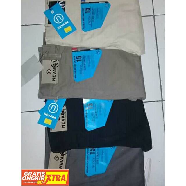 PROMO Celana  chino  panjang BRAND NEVADA  slimfit Shopee 