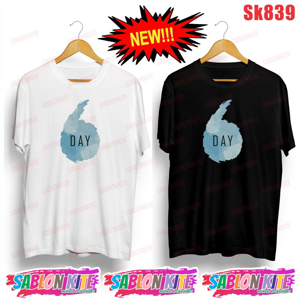 MURAH!!! KAOS DAY 6 PRINT AWAN GEDE BIG SK839 UNISEX COMBED 30S