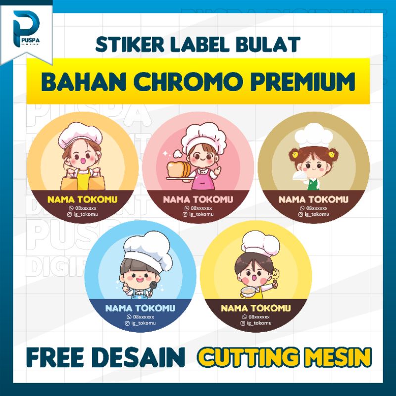 CUTTING MESIN || STIKER LABEL MAKANAN/SNACK/CEMILAN MURAH