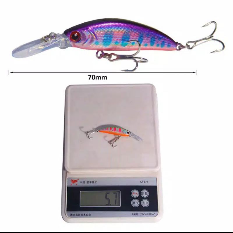 UMPAN SINKING MINOW 7CM 5,7GRAM /Minnow LP76  7cm/6gr