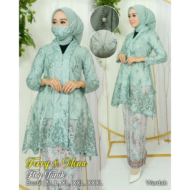 Permata Olshop / Kebaya Floy Tunik Modern / Kebaya Busui Modern / Kebaya Pesta Kondangan / Kebaya Kekinian / Kebaya