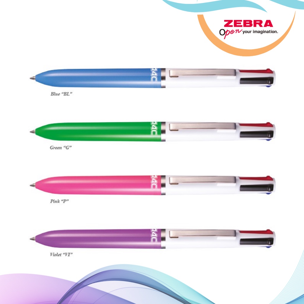 

BALLPOINT 4 IN 1 / PULPEN ZEBRA 4 WARNA SOLID