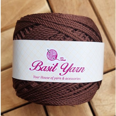 Benang Rajut Polyester BasitYarn Warna COKLAT TUA