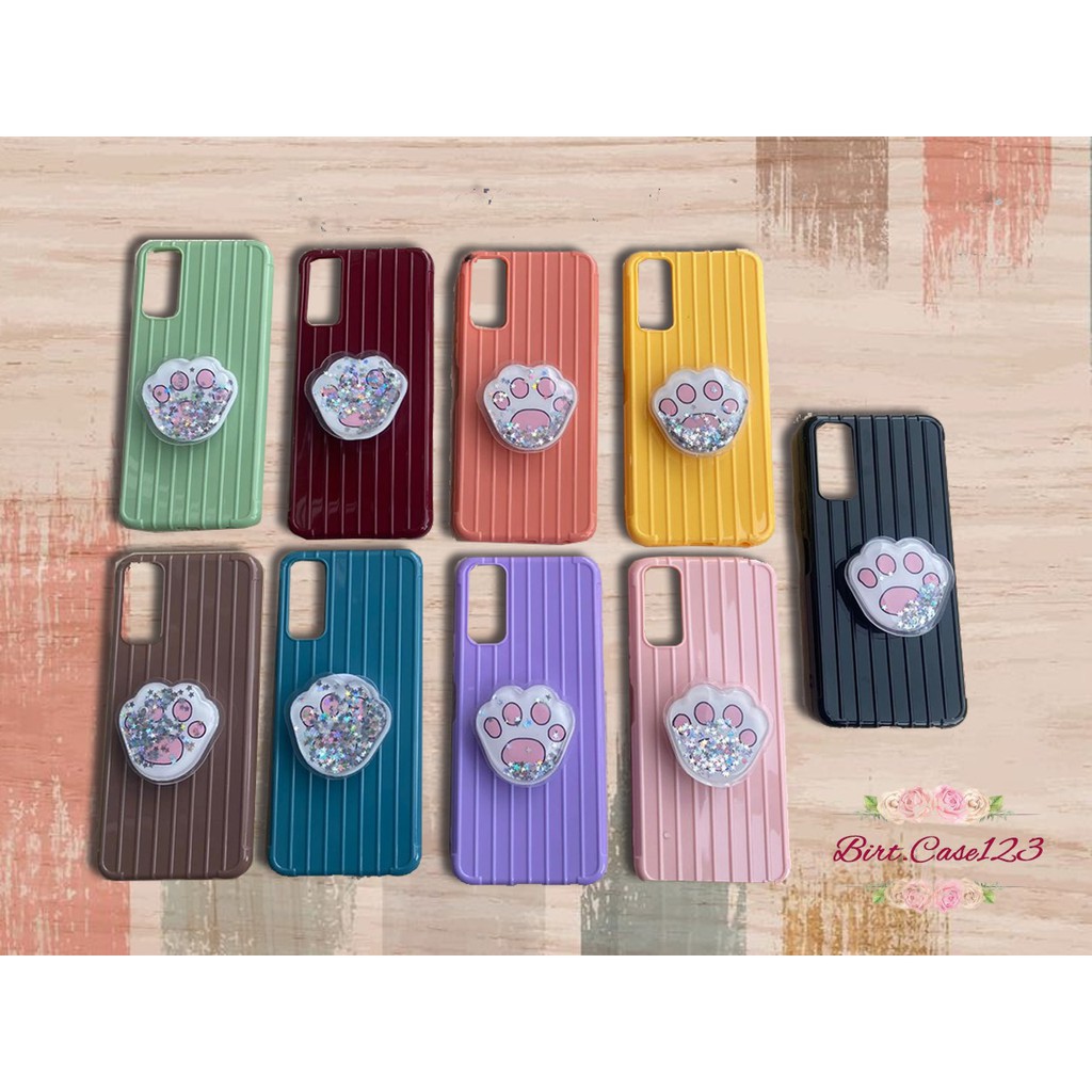 softcase popsocket glitter Oppo A3s A1k A5 A9 2020 A7 F9 A5s A31 A52 A92 A37 A53 A83 F1s F11 BC718