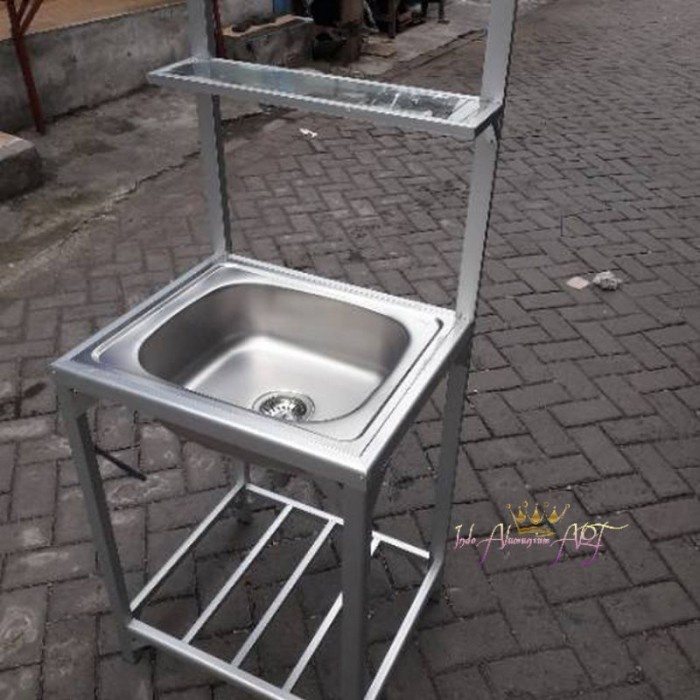 Wastafel Cuci Tangan Depan Rumah Makan Alumunium Tebal