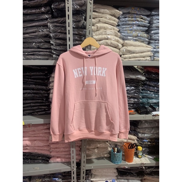 (COD) SALE 11.11 Hoodie Hnm New York Printing Peach