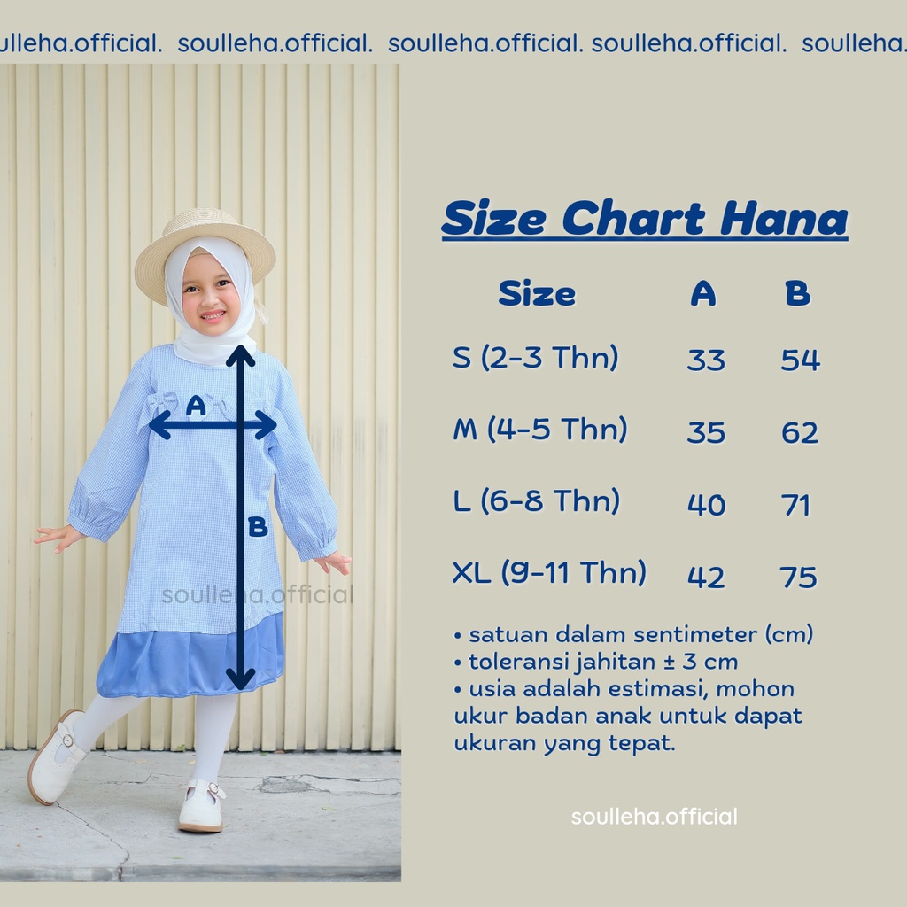 Soulleha Hana Tunik Anak Cotton Original 2 - 11 Tahun