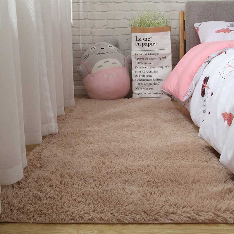 (100% BARANG ORI) DRESHOME Karpet Matras Bulu Non-Slip Living Room Rug 80x120cm - DE2002