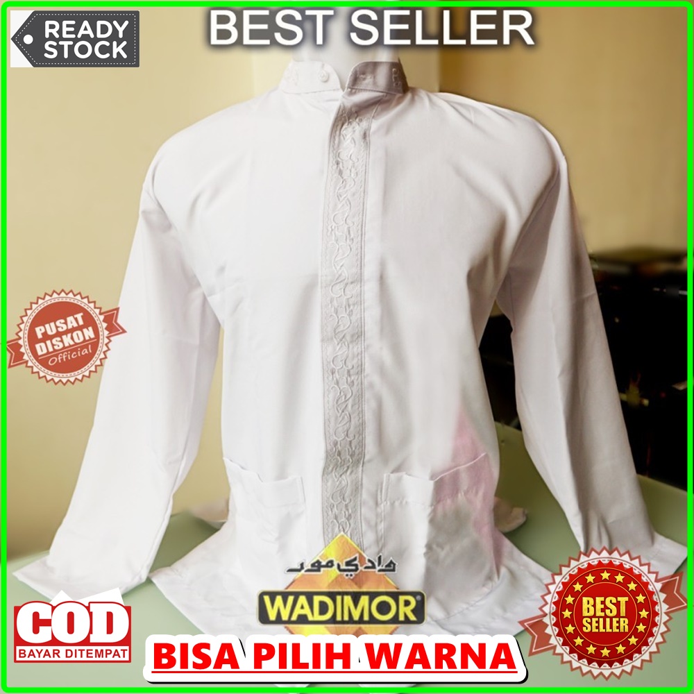 NEW Baju Koko Wadimor Lengan Panjang 100% Original Pria Dewasa fashion muslim atasan  baju pria muslimin pakaian sholat