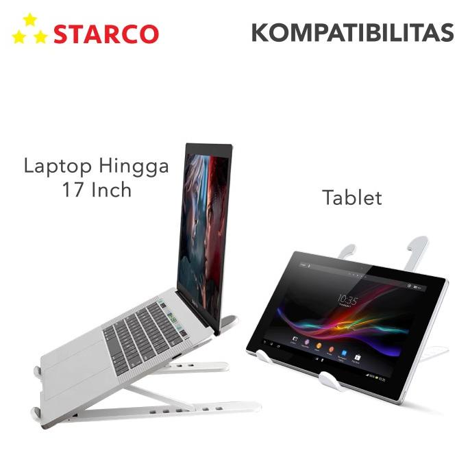 Starco Laptop Stand Tablet Stand Holder Dudukan Laptop Meja Laptop