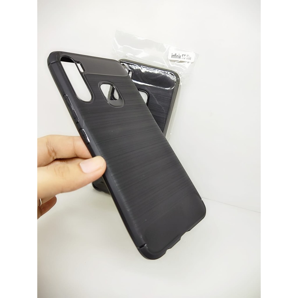 Case Slim Fit Carbon Infinix S5 Lite X652 6.6 inchi Softshell Fiber Multi Carbon