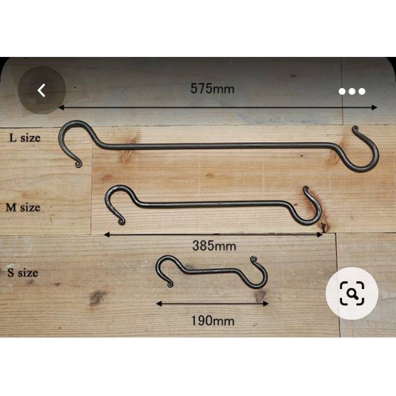 BESI S heavy duty 10cm , 20cm , 30cm 40cm , 50cm cantolan besi serbaguna hook