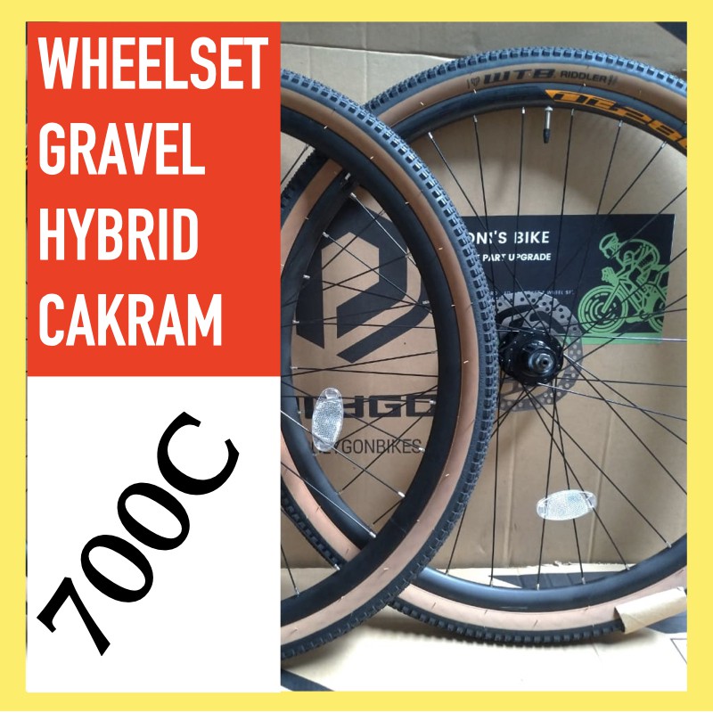 Wheelset 700C Gravel Hybrid Cakram