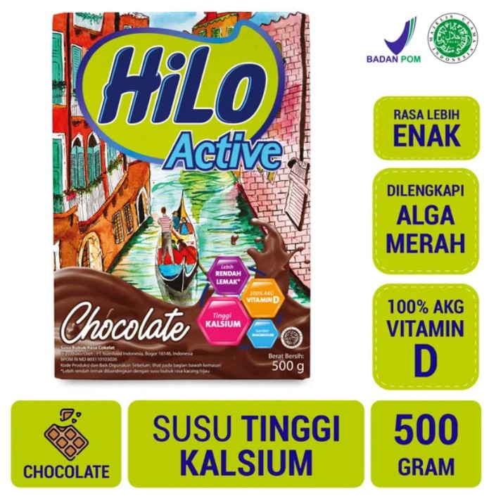 

HiLo Active Chocolate 500gr - Susu Tinggi Kalsium Rendah Lemak Rasa Coklat