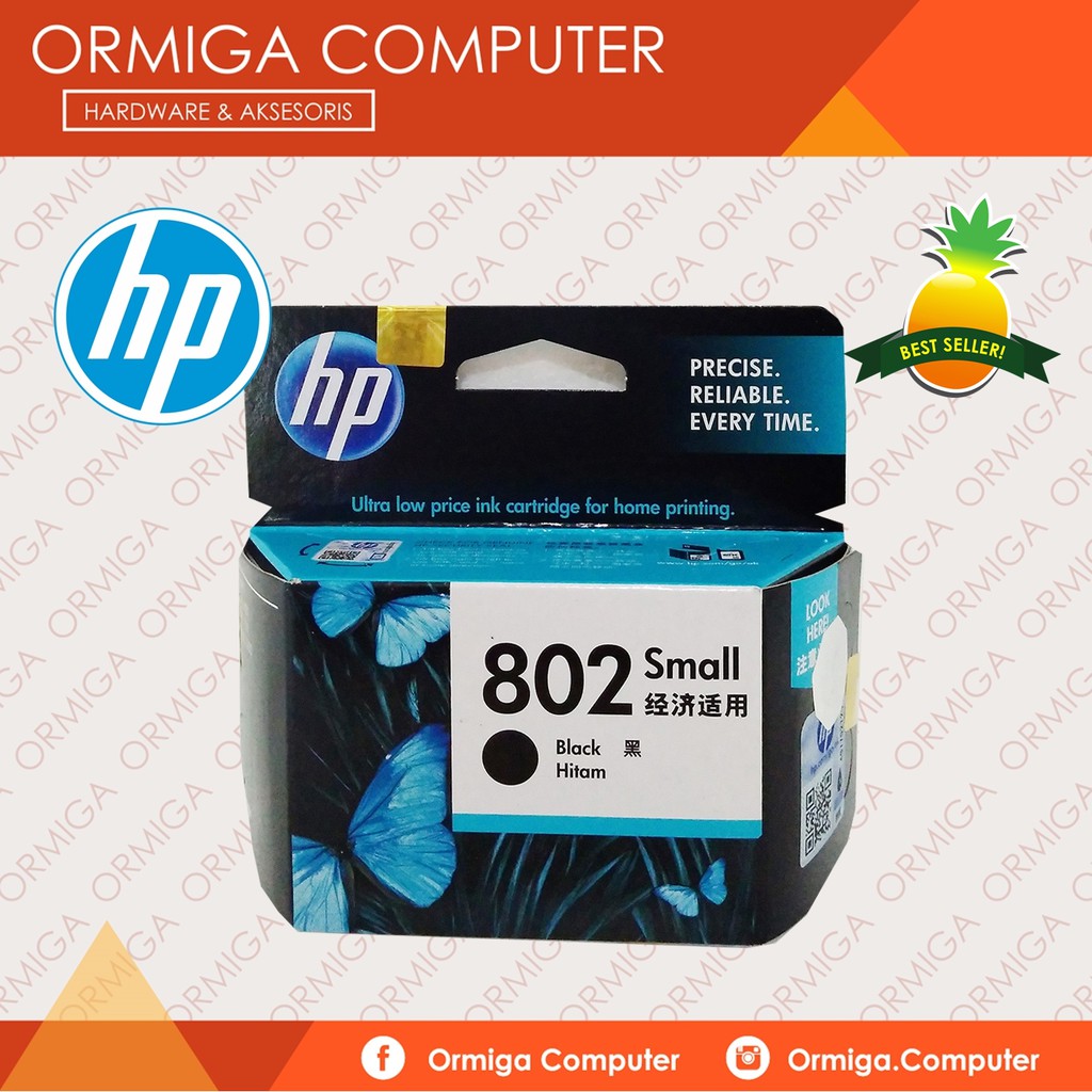 CARTRIDGE HP 802 BLACK ORIGINAL