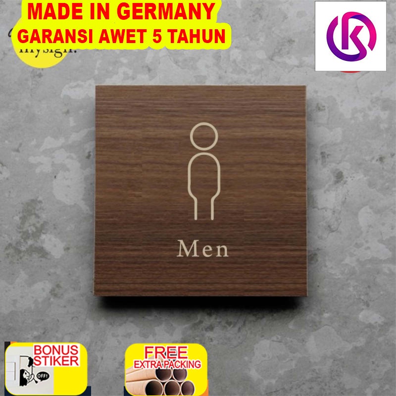 

Grosir Men Restroom WC Toilet Sign Board Kayu Print Signage Label Nama Ruang
