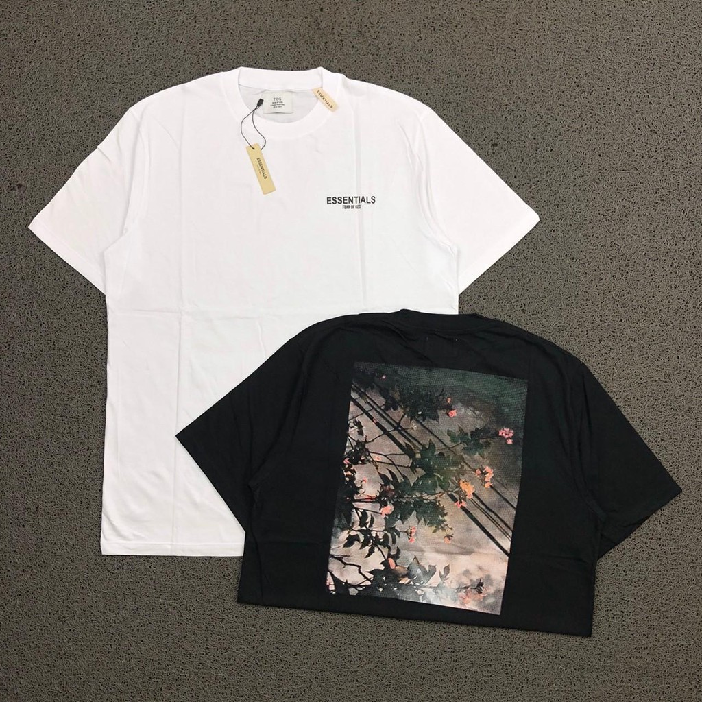 KAOS TSHIRT FEAR OF GOD ESSENTIALS HITAM & PUTIH PREMIUM AUTHENTIC BESTSELLER