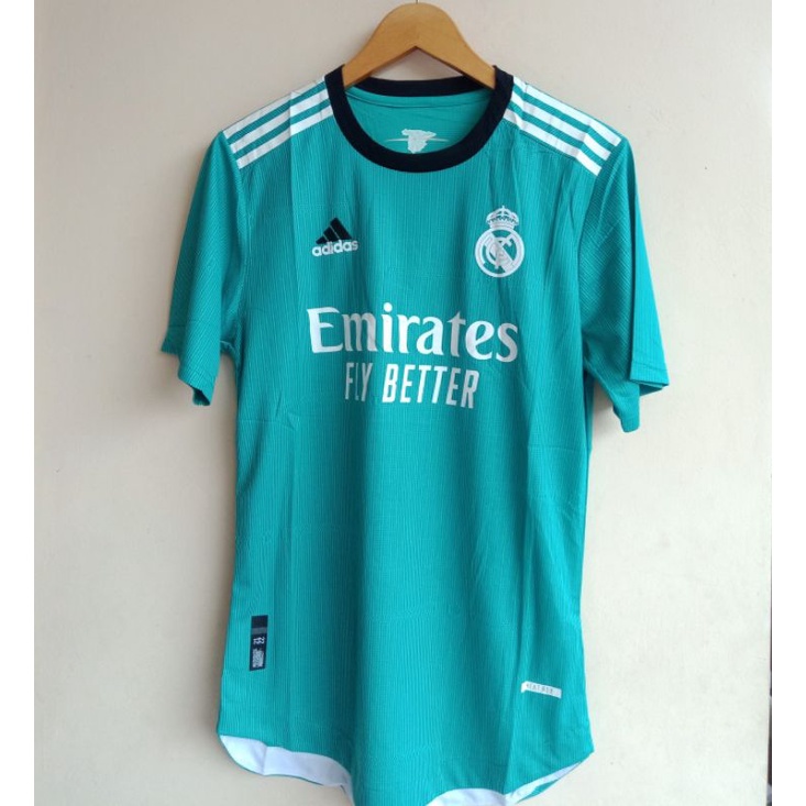 JERSEY BOLA REAL MADRID 3RD PLAYER ISSUE 2021/2022 GRADE ORI