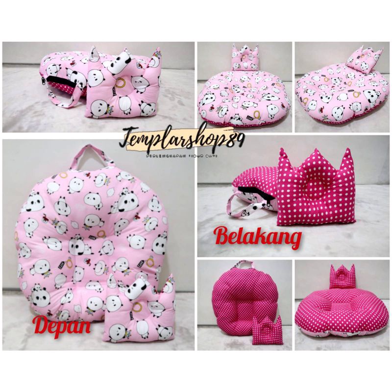 2 in 1 sofa bayi multifungsi baby launger free bantal mahkota dan tas mika