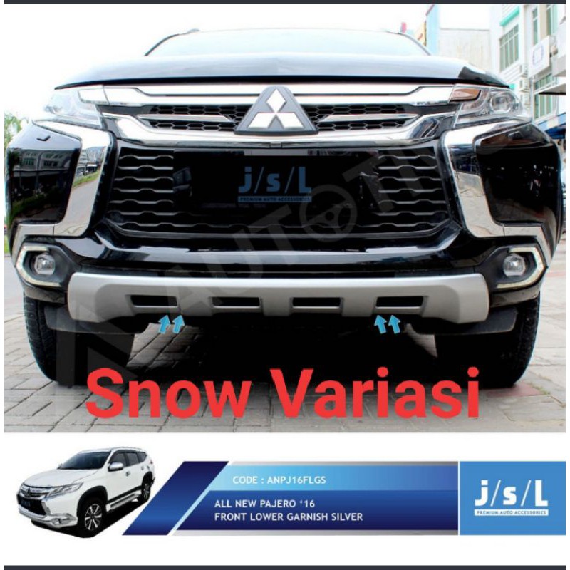 All New Pajero Sport 2016 2018 Skidplate bawah depan front lower garnish