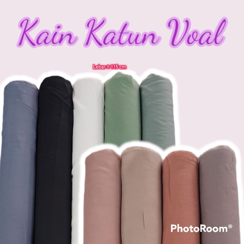 Bahan Kain Katun Voal polos kain cotton voal halus lembut murah